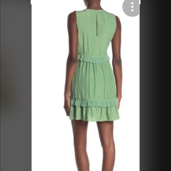 Ramy Brook light green V Neck Merida Ruffle Dress Size 8 - Picture 3 of 7